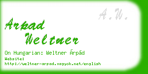 arpad weltner business card