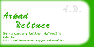 arpad weltner business card